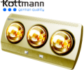 Đèn sưởi 3 bóng Kottmann (vàng/bạc) K3B(H/G/S)