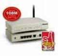 MICRONET - WLAN Wireless Router, 108/54 Mbps, 802.11b/g, External Antanna, 1WAN, 4LAN ports, SP916GL