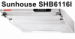Hút mùi Sunhouse vỏ Inox SHB6116I