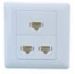 NEM UK Style 86x86mm Faceplate for 4x snap-in connectors