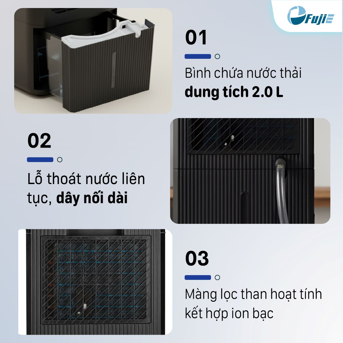 Máy Hút Ẩm Dân Dụng FujiE HM-912ED