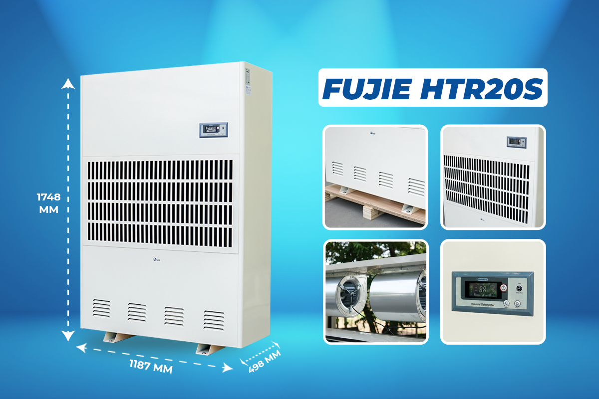 Máy hút ẩm công nghiệp FUJIE HTR20S trong môi trường nhiệt độ cao