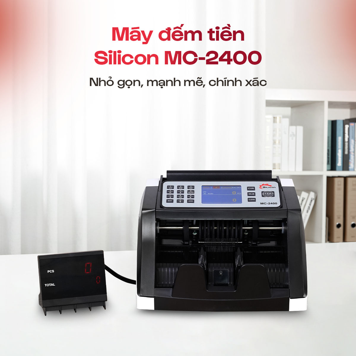 Máy Đếm Tiền Silicon MC-2400 Máy Đếm Tiền Silicon MC-2400