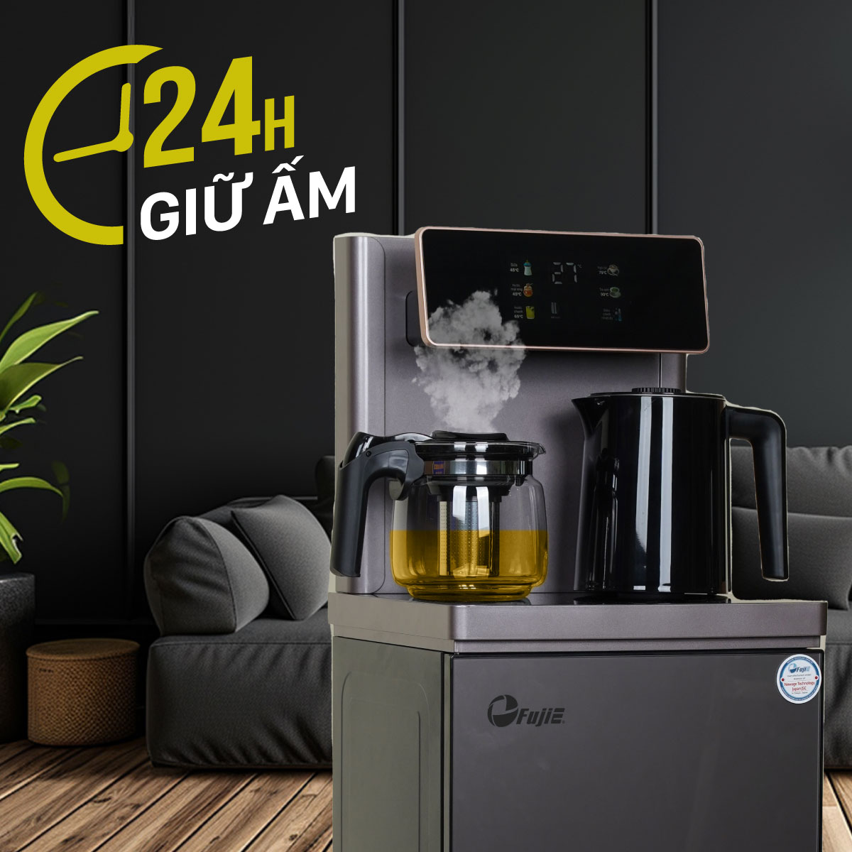 Cây nước nóng lạnh kết hợp bàn pha trà, cafe FujiE TB245