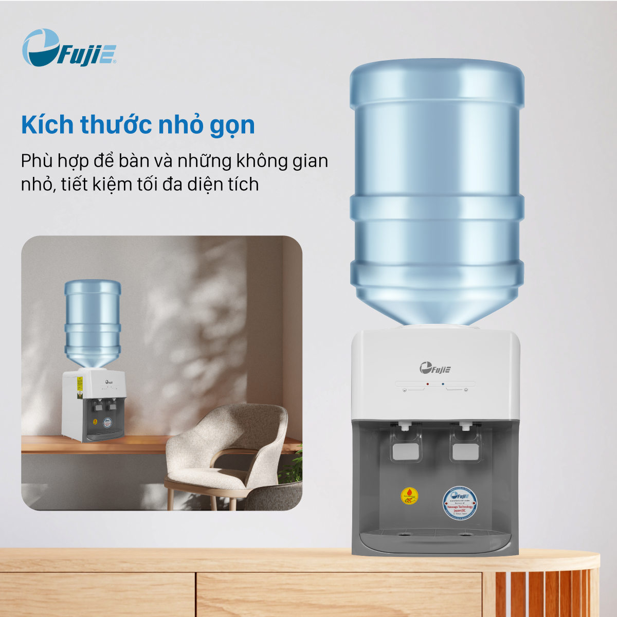 cây nước nóng lạnh mini để bàn Fujie WD579E