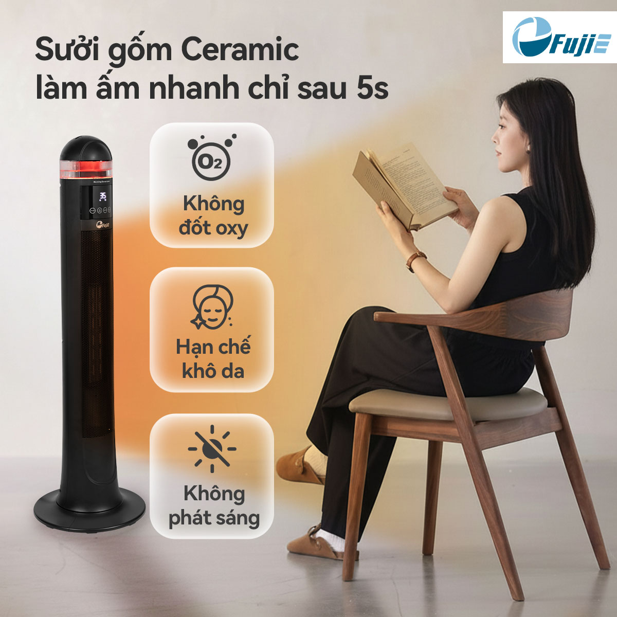 Máy sưởi gốm FujiE VH221 Máy sưởi gốm FujiE VH221